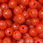 Lit Orange Iridescent Beads
